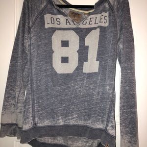 Lightweight burnout fleece sweatshirt